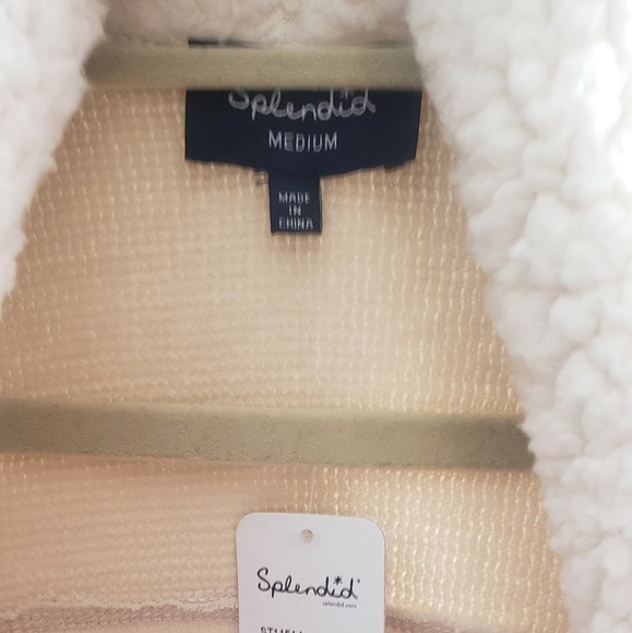 Splendid knit cardigan with faux fur collar - Picture 4 of 5